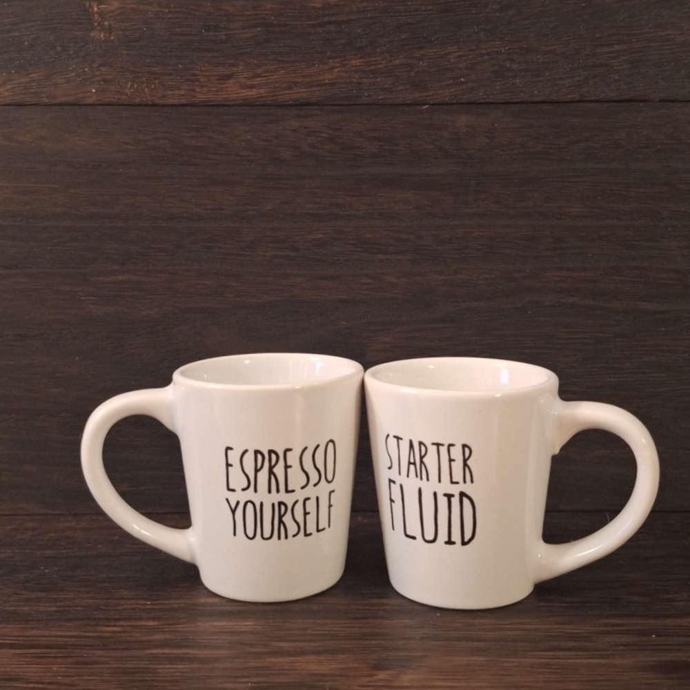 White Ceramic Espresso Mug Set